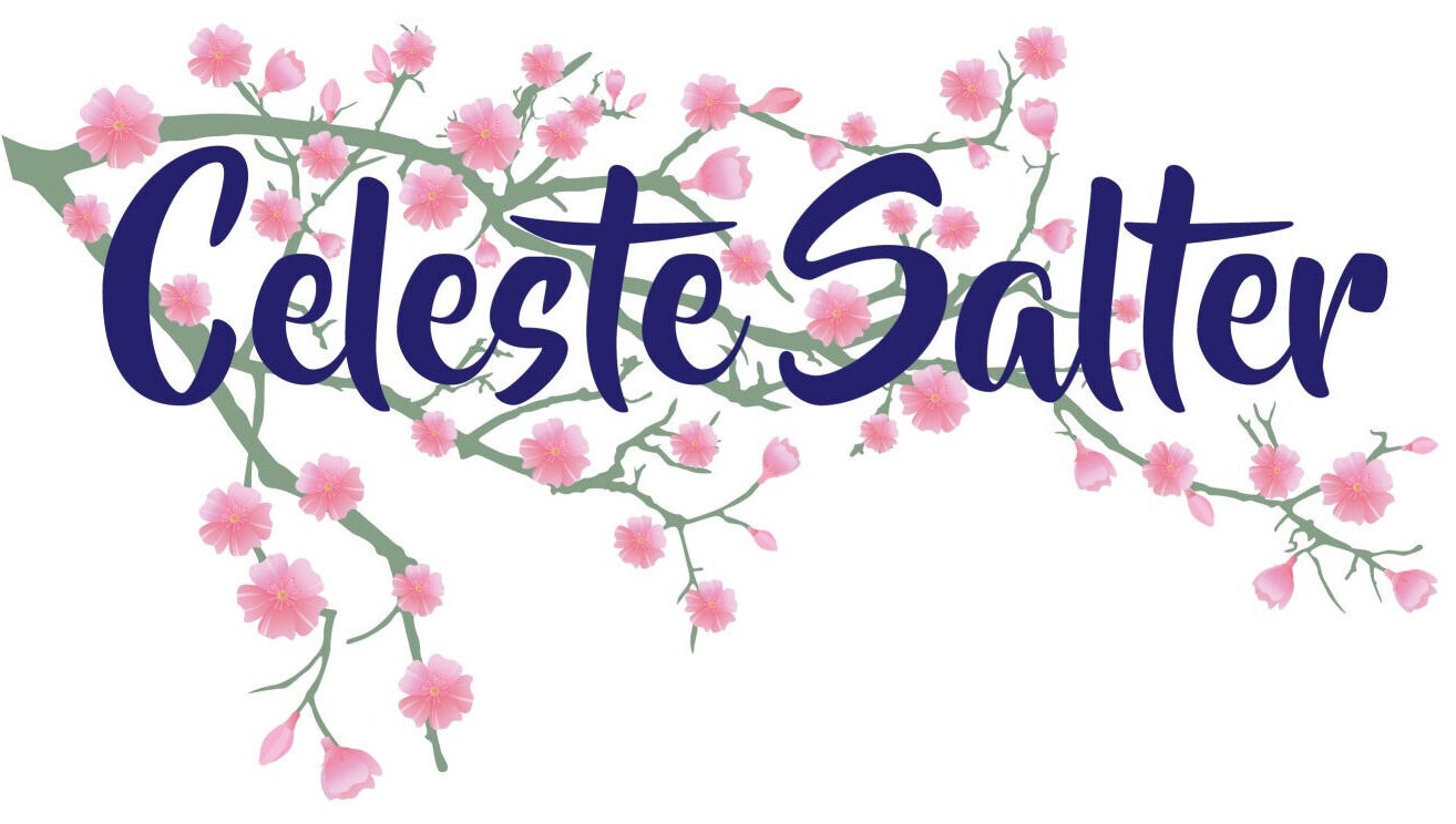 Elegant floral design logo of Celeste Salter Homeopath, Bathurst, New South Wales, AU.