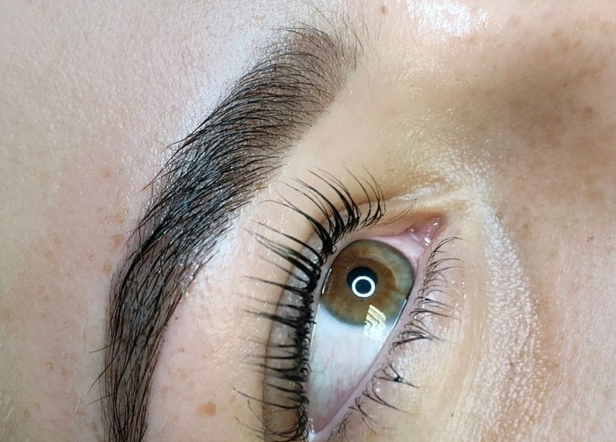 Close-up of beautifully groomed eyebrow and eyelashes at Simplicity Beauty Clinic, Rustenburg, North West, ZA.