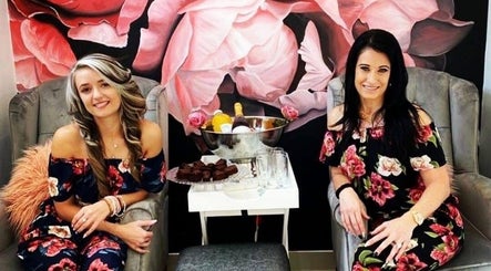 Guests enjoy a stylish setting with floral decor at Face & Body Studio SA, Boksburg, Gauteng, ZA.