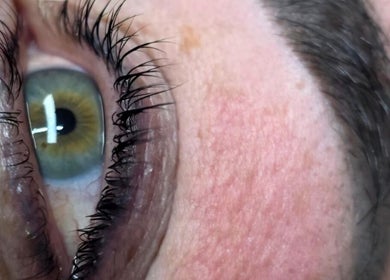 Close-up of eye showcasing detailed lash enhancements at Face & Body Studio SA, Boksburg, Gauteng, ZA.