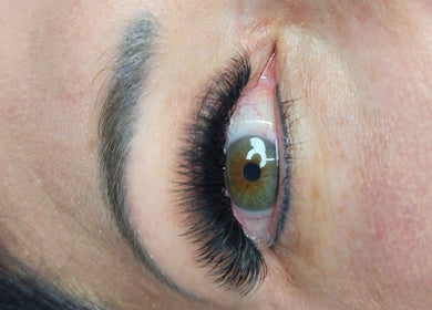 Close-up of eyelash extensions at Face & Body Studio SA, Boksburg, Gauteng, ZA for stunning beauty.