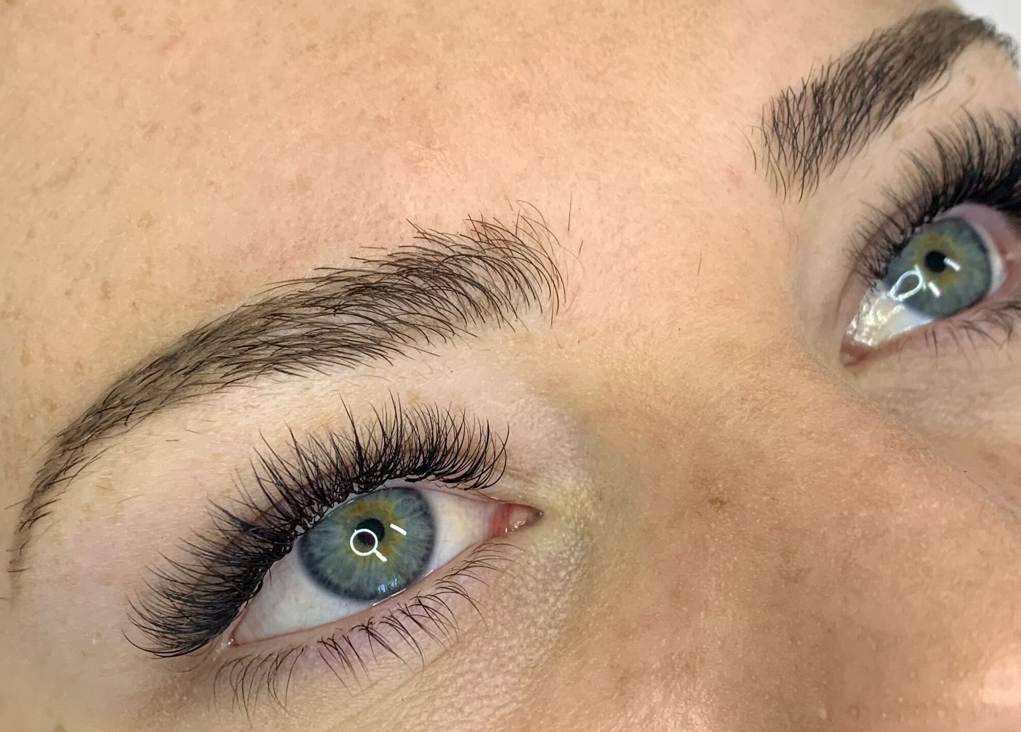 Close-up of styled lashes at Secret Lash Lab, Woonona, New South Wales, AU, showcasing expert beauty techniques.