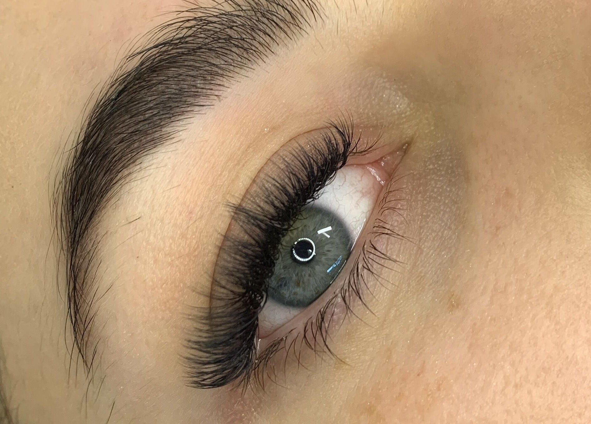 Close-up of expertly crafted eyelashes at Secret Lash Lab, Woonona, New South Wales, AU.