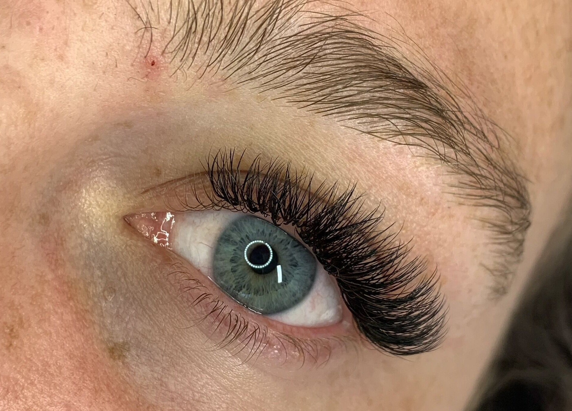 Close-up of lush eyelashes at Secret Lash Lab, Woonona, New South Wales, AU.