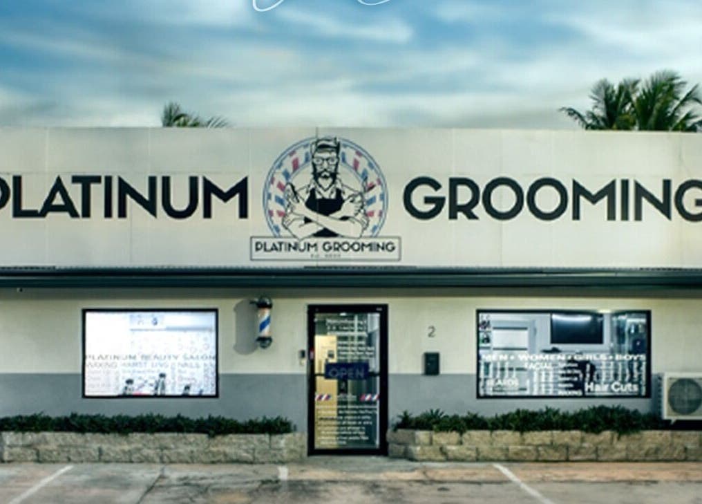 Platinumgrooming Tt's modern storefront in Couva, TT, showcasing elegance and style in beauty and wellness.