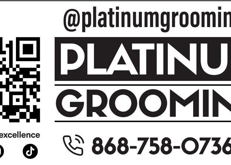 Platinumgrooming Tt contact card with QR code in Couva, Couva-Tabaquite-Talparo Regional Corporation, TT.