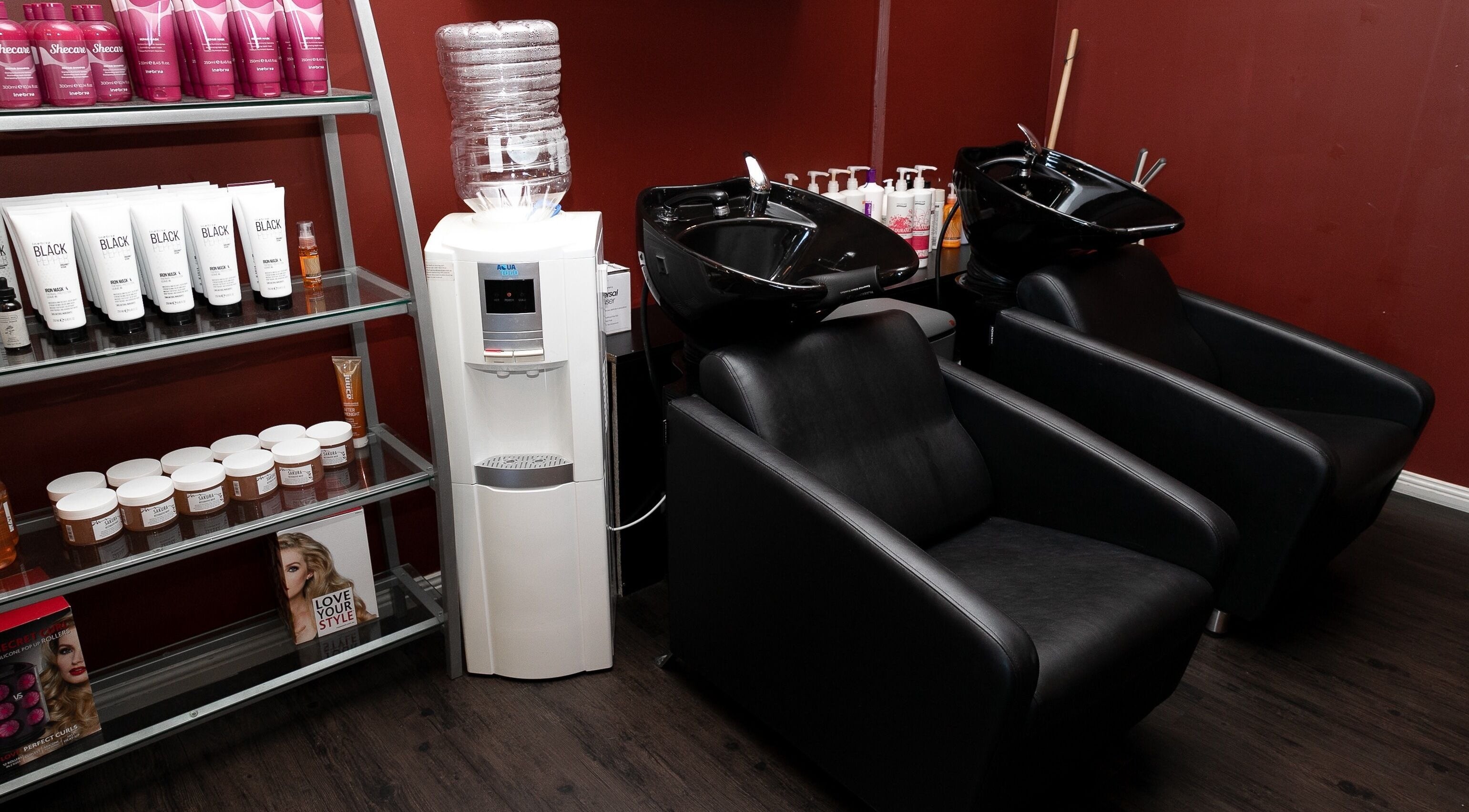 Luxurious salon interior at G and Shine Hair Beauty And Fashion, Waterford West, Queensland, AU.