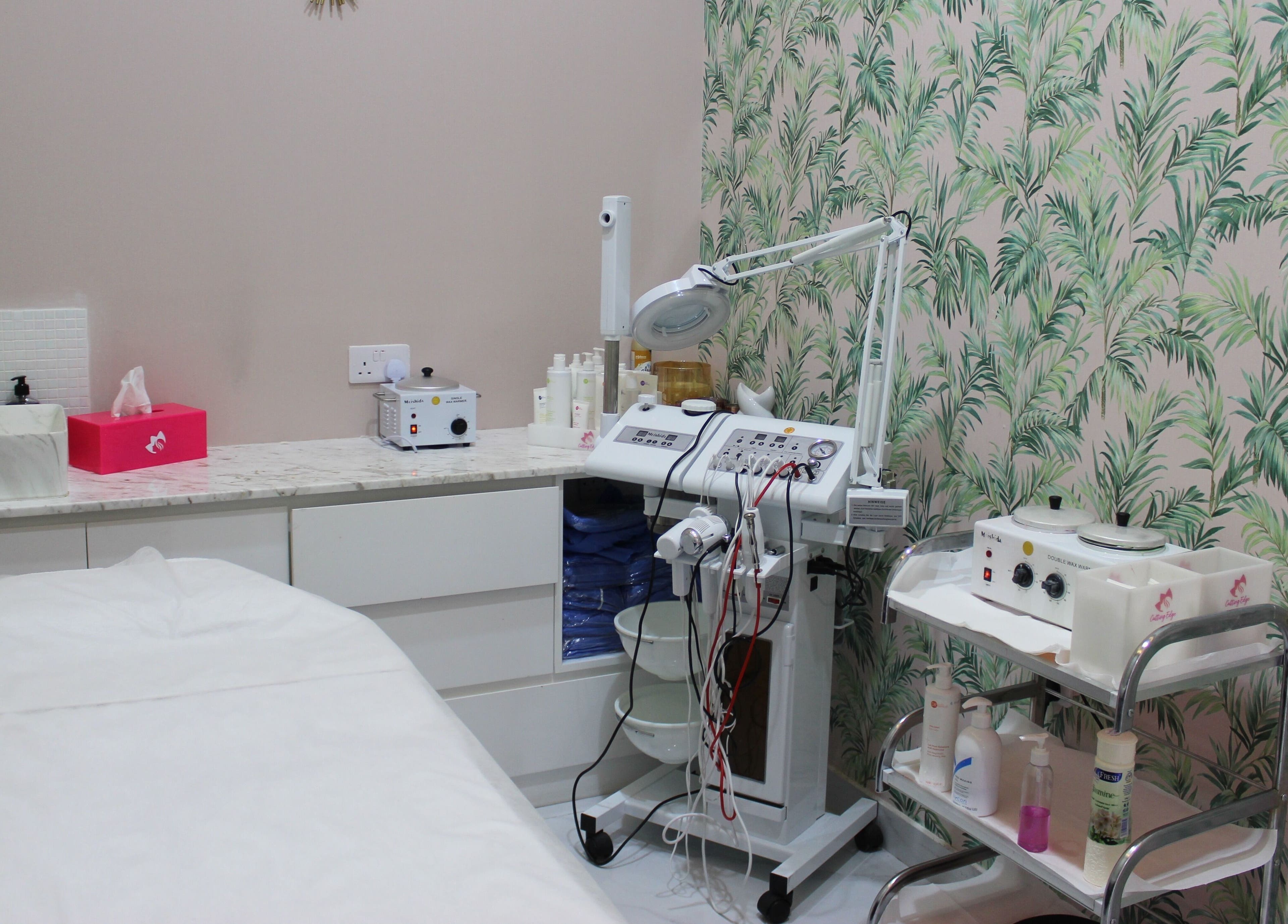 Relaxing treatment room setup at Cutting Edge Salon & SPA | Silicon Central Mall, Dubai, Dubai, AE.