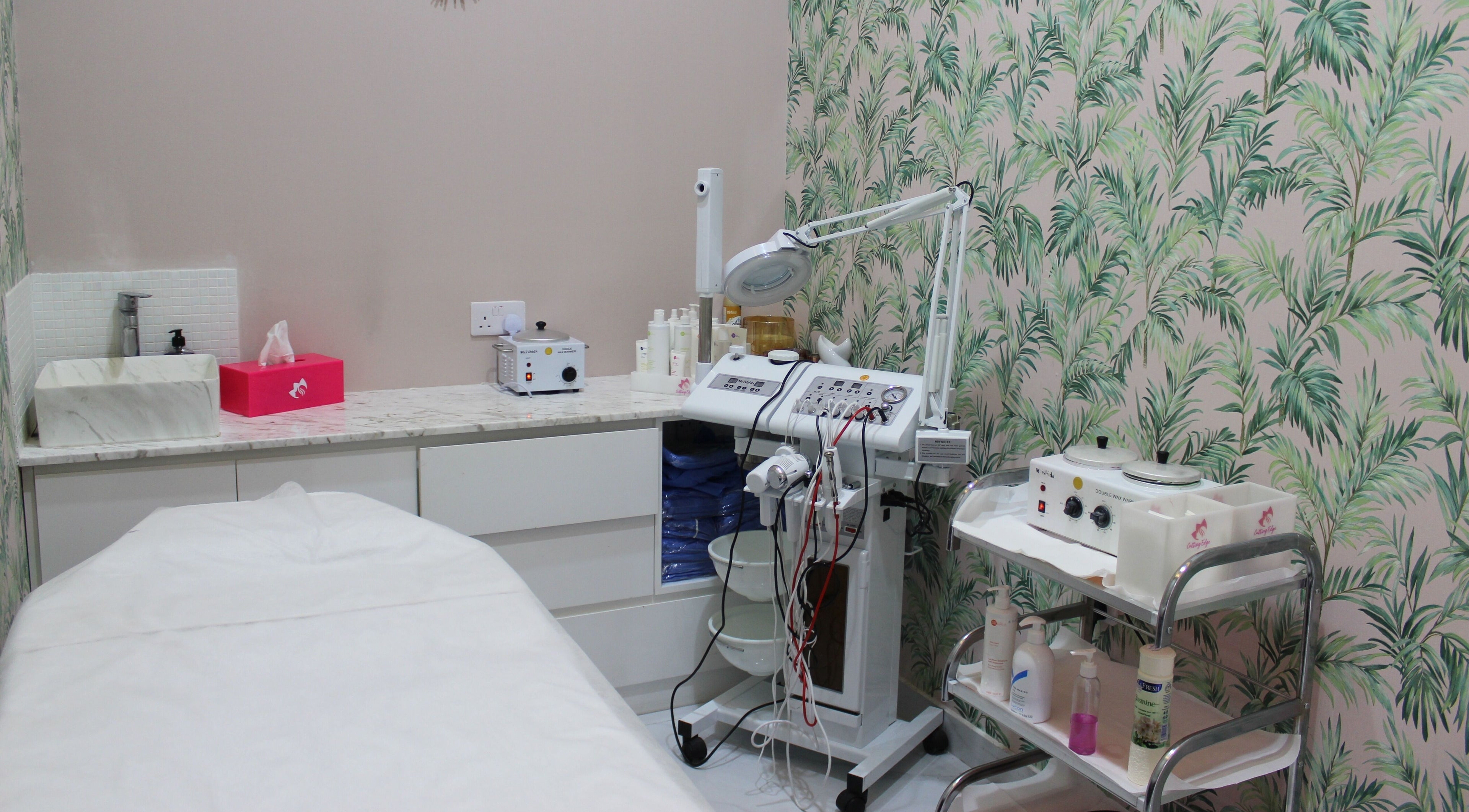 Relaxing treatment room setup at Cutting Edge Salon & SPA | Silicon Central Mall, Dubai, Dubai, AE.