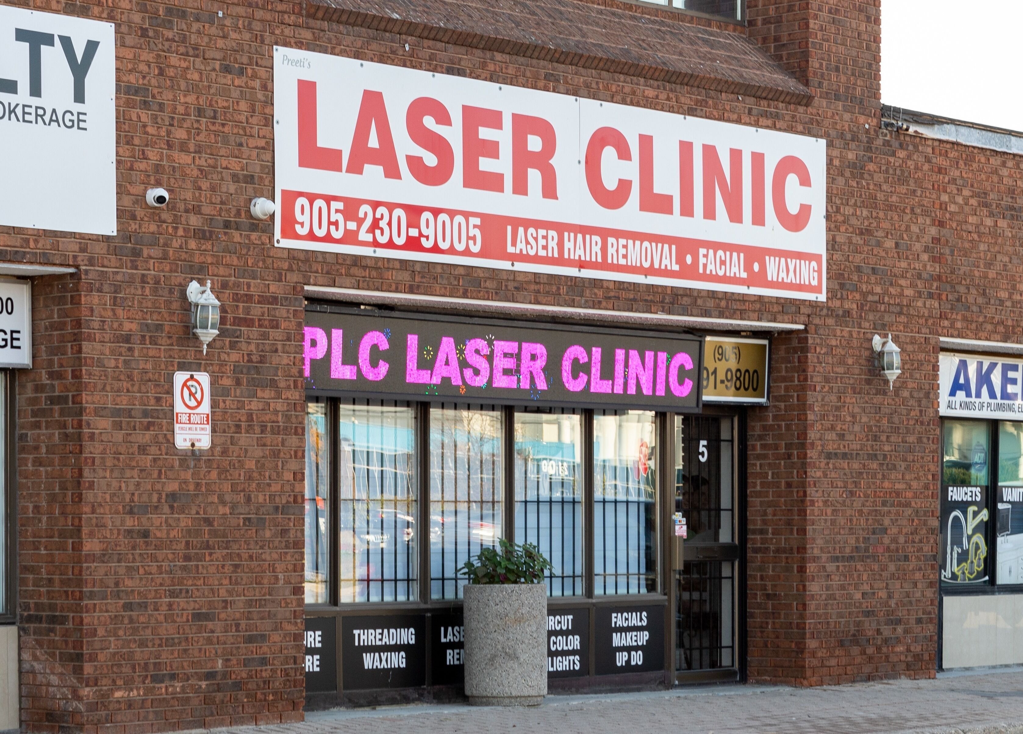 Exterior of PLC Laser Clinic in Brampton, Ontario, CA.