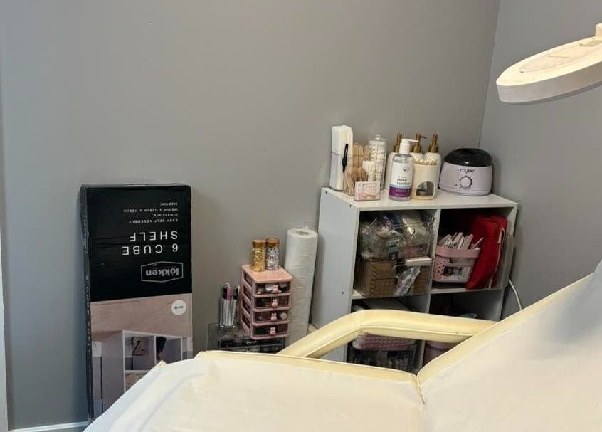 Treatment room at Twinkle Toes and Fingers & Aesthetics in Taverham, England, GB featuring a cozy setup.