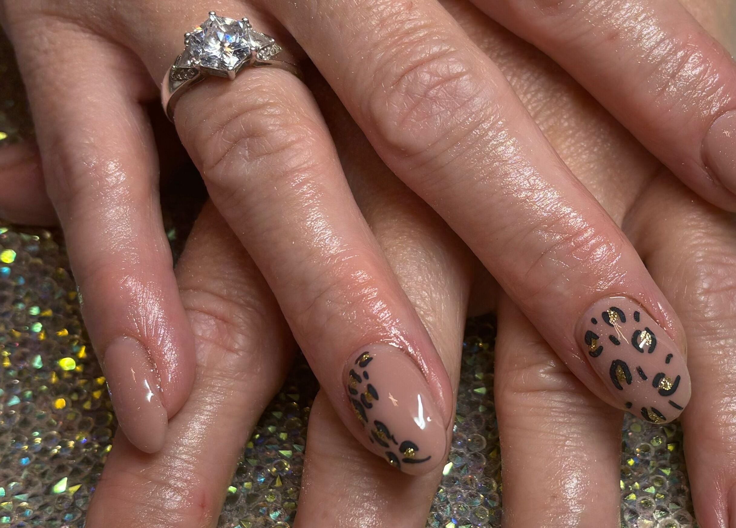 Stylish leopard print manicure at Twinkle Toes and Fingers & Aesthetics, Taverham, England, GB.