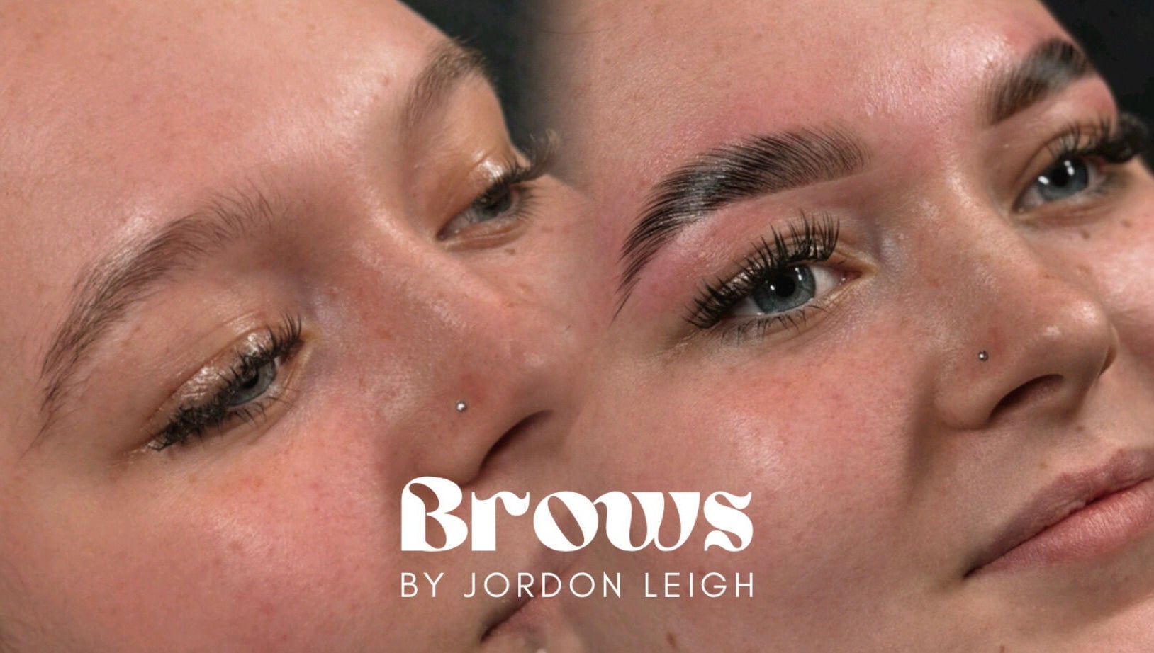 Close-up of perfectly groomed brows at Brows by Jordon Leigh - Chorley, Euxton, England, GB.