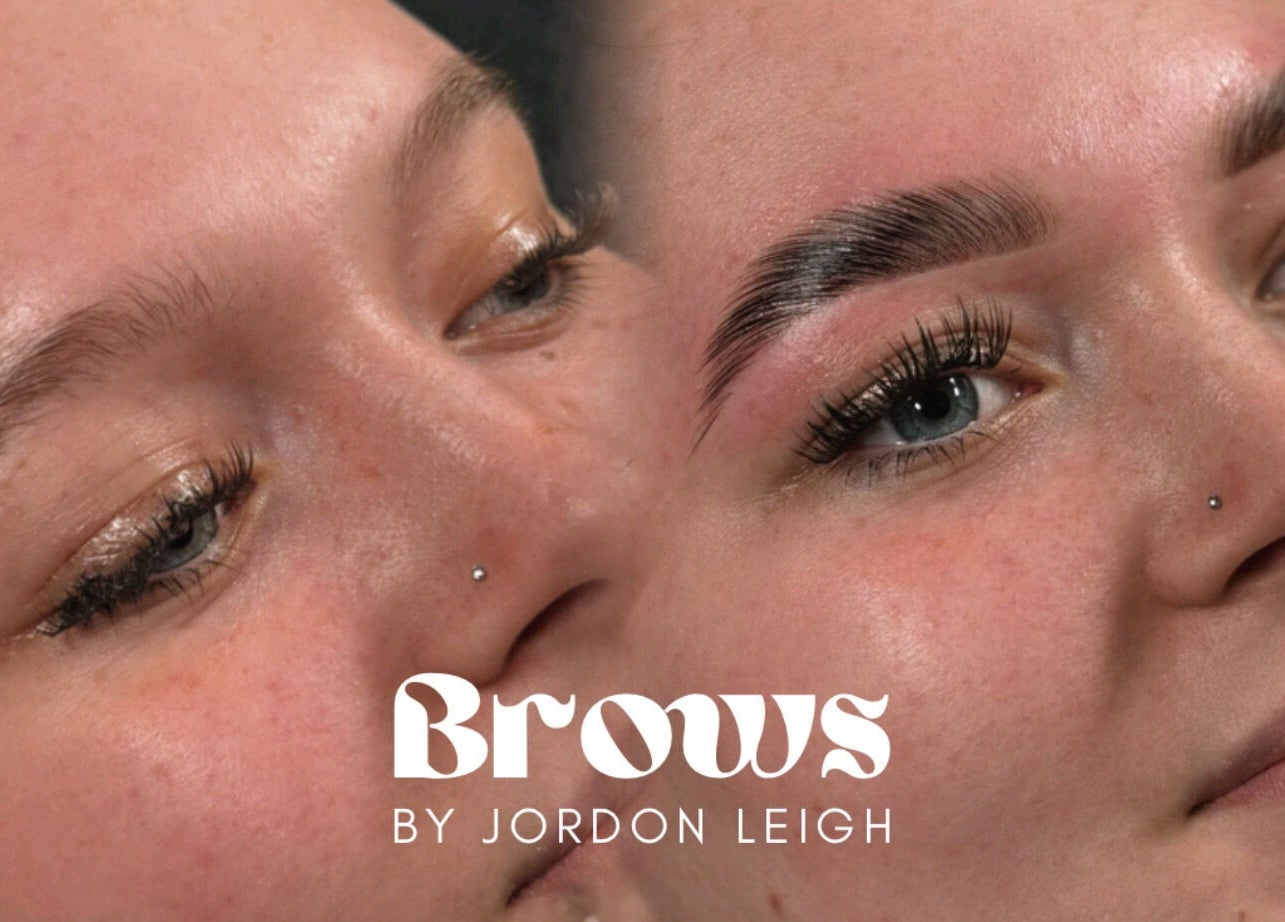 Close-up of perfectly groomed brows at Brows by Jordon Leigh - Chorley, Euxton, England, GB.