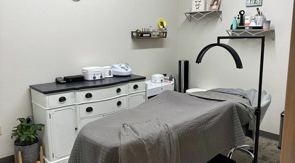 Cozy treatment room at Trystine Studio, Mount Vernon, Washington, US, with modern spa equipment.
