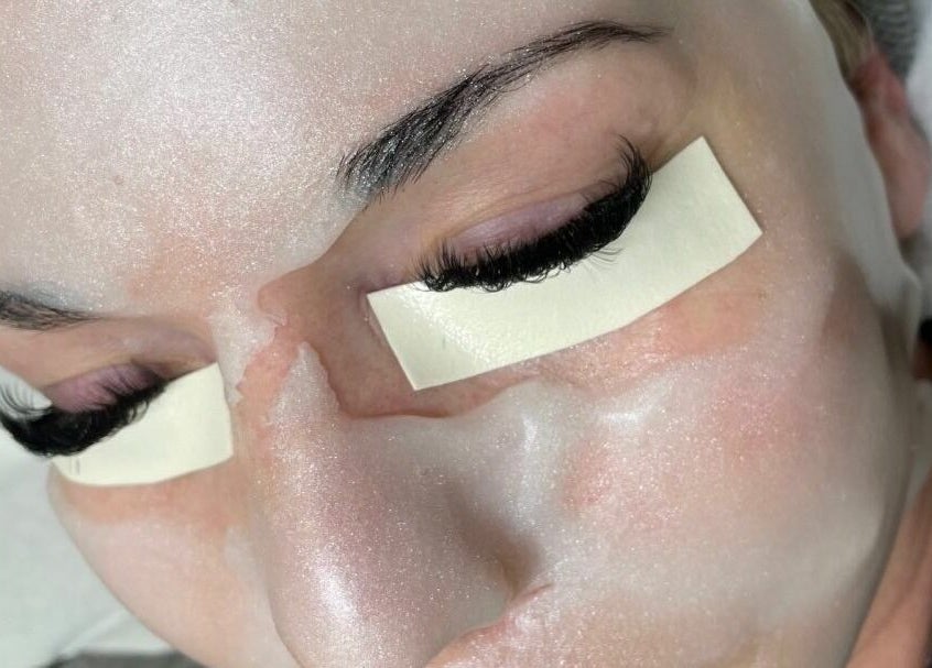 Client receiving a rejuvenating facial at Trystine Studio, Mount Vernon, Washington, US.