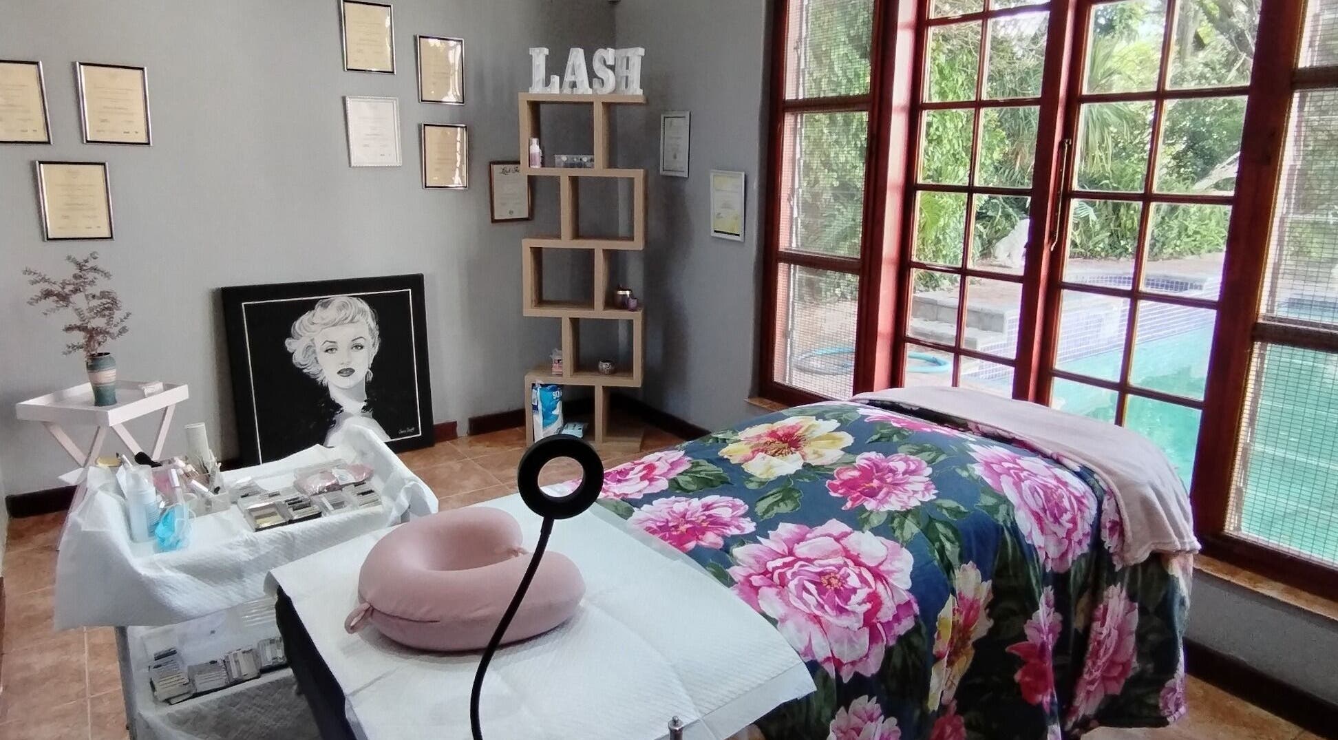 Cozy interior of The Brow Room, Port Elizabeth, Eastern Cape, ZA, highlighting a relaxing treatment area.