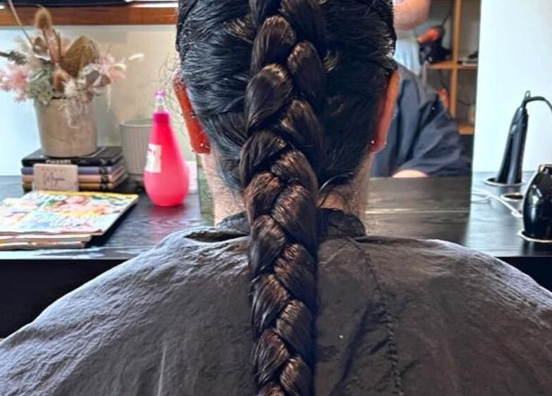 Detailed braid styling at Hair By Megan, Latham, Australian Capital Territory, AU.