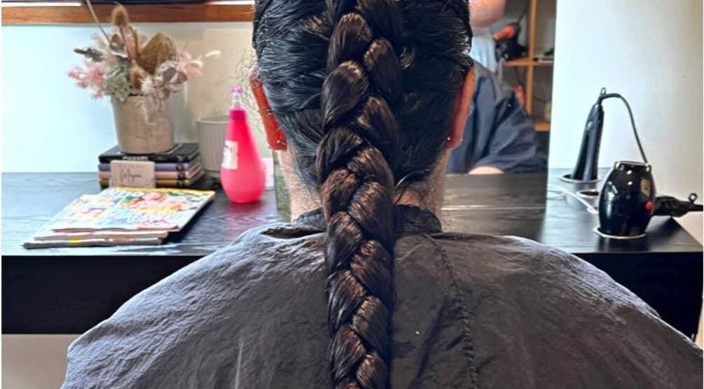 Detailed braid styling at Hair By Megan, Latham, Australian Capital Territory, AU.
