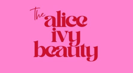 Stylish logo of Alice Ivy Beauty set against a vibrant pink background in Rotherham, England, GB.