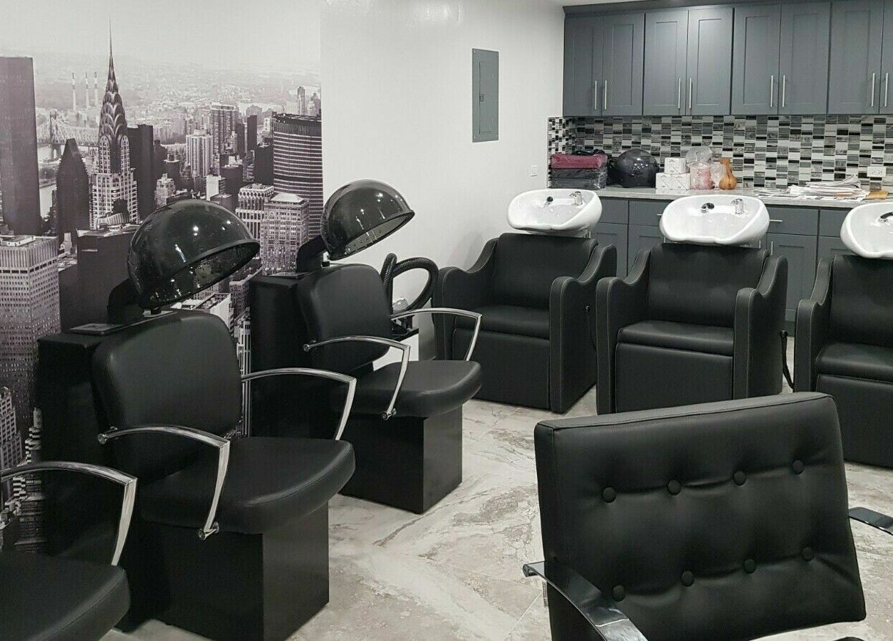 Modern hair washing station at Inlet Stream Beauty Salon and Day Spa, Flatts Village, Smiths Parish, BM.