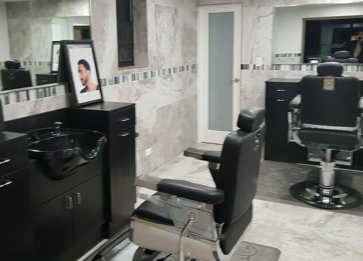 Stylish salon chairs at Inlet Stream Beauty Salon and Day Spa, Flatts Village, Smiths Parish, BM.