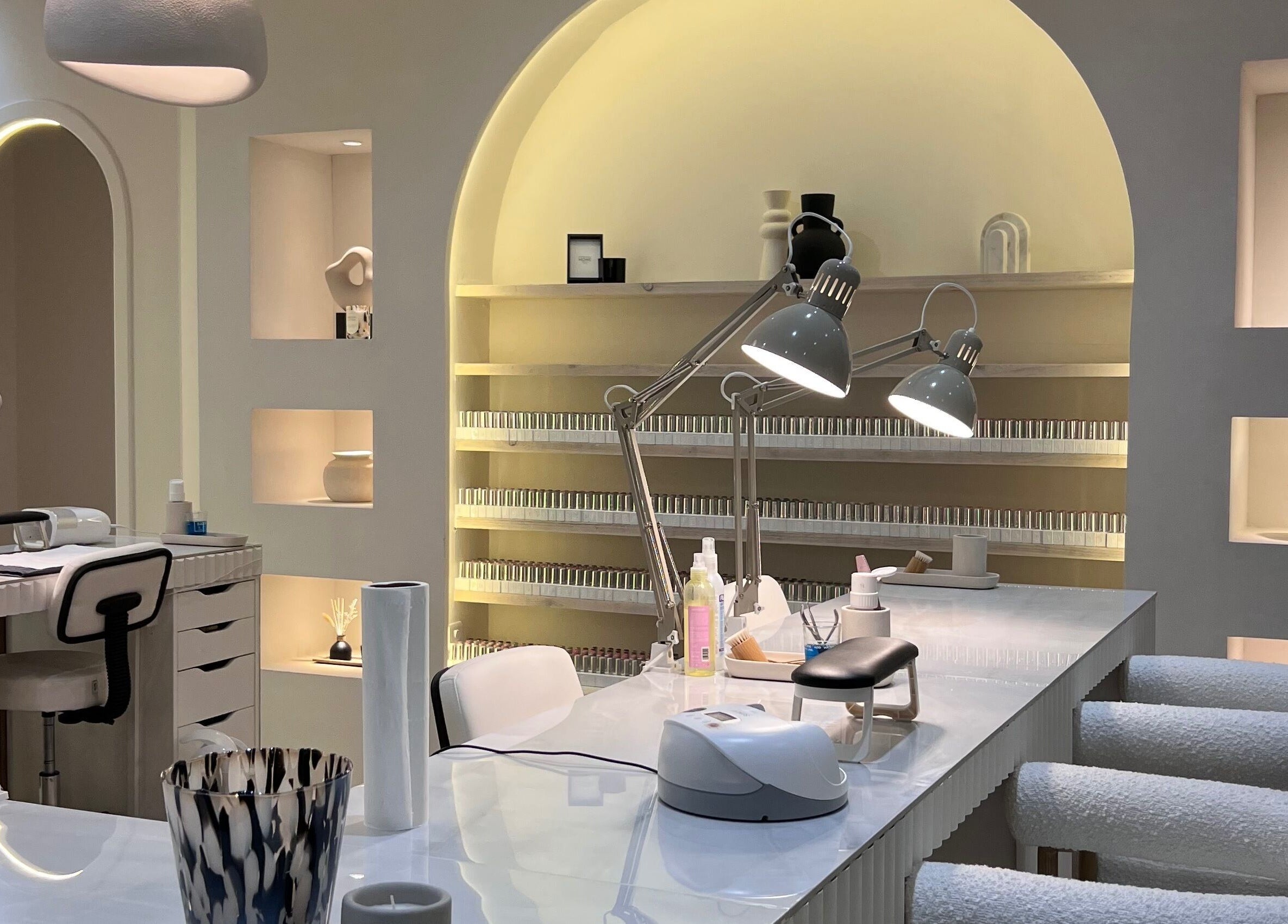 Elegant beauty workspace at House of Coco in Northwich, England, GB, showcasing sophisticated decor and design.