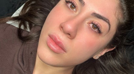 Close-up of styled lashes at Lashes World by Victoria, Enfield, England, GB.