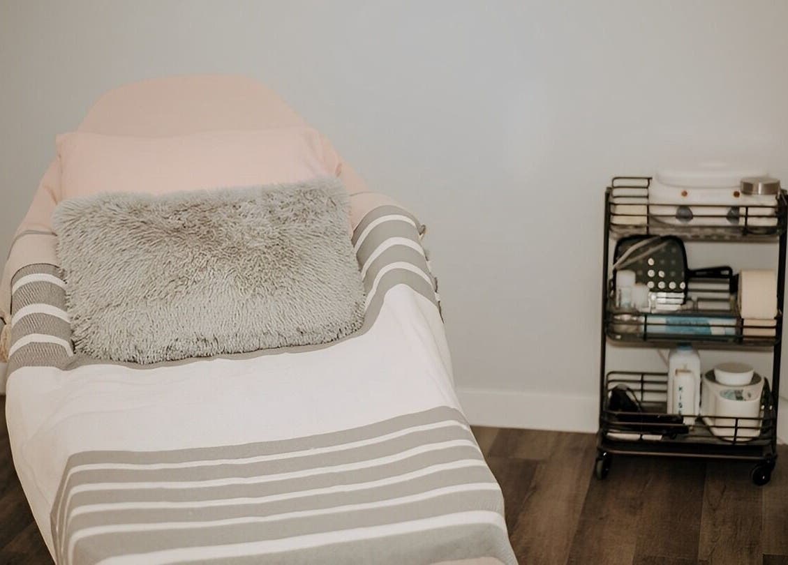 Relaxing spa bed at 306 Day Spa, Watrous, Saskatchewan, CA, perfect for unwinding and rejuvenation.