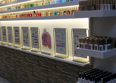 Nail polish collection at Rana Balhas Beauty Center, أبو ظبي, أبو ظبي, AE showcasing vibrant color options.