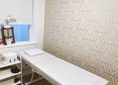 Bright treatment room at Eden Aesthetic Clinic, Dublin, County Dublin, IE, featuring modern decor and equipment.