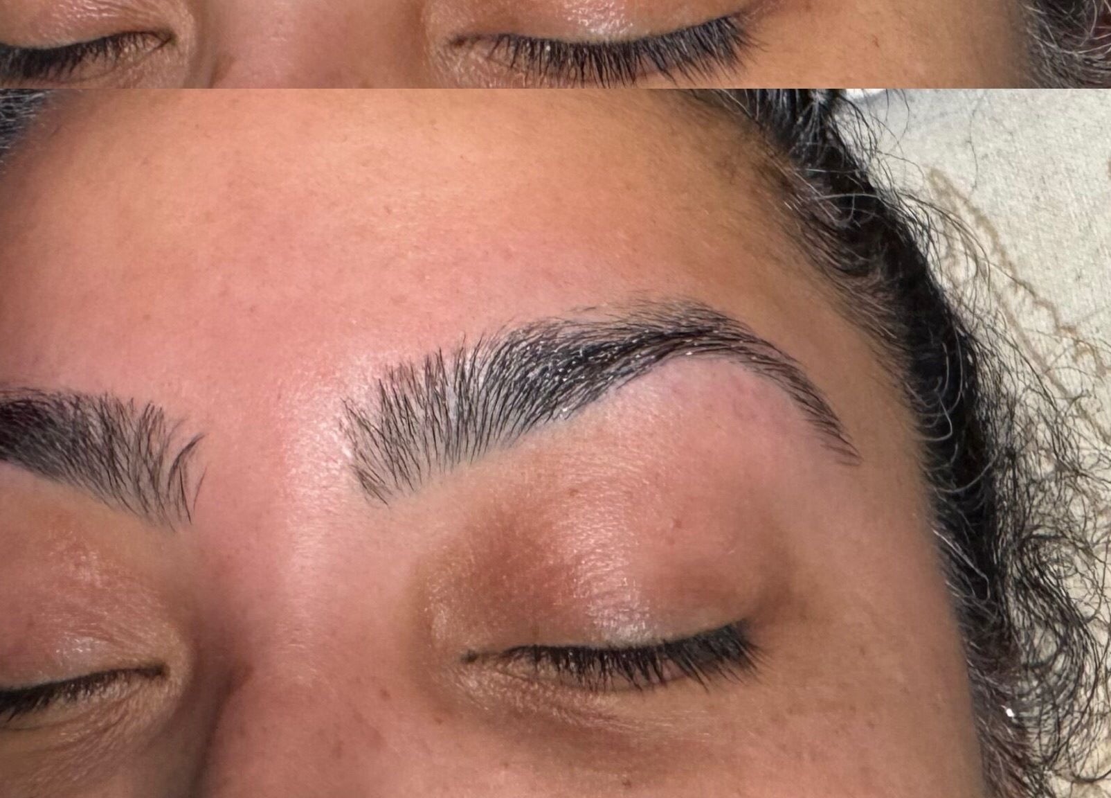 Enhanced eyebrows at My Candy Wax in River Grove, Illinois, US, showcasing expert brow sculpting results.