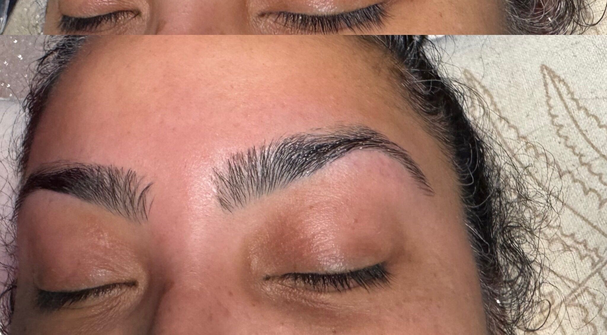 Enhanced eyebrows at My Candy Wax in River Grove, Illinois, US, showcasing expert brow sculpting results.