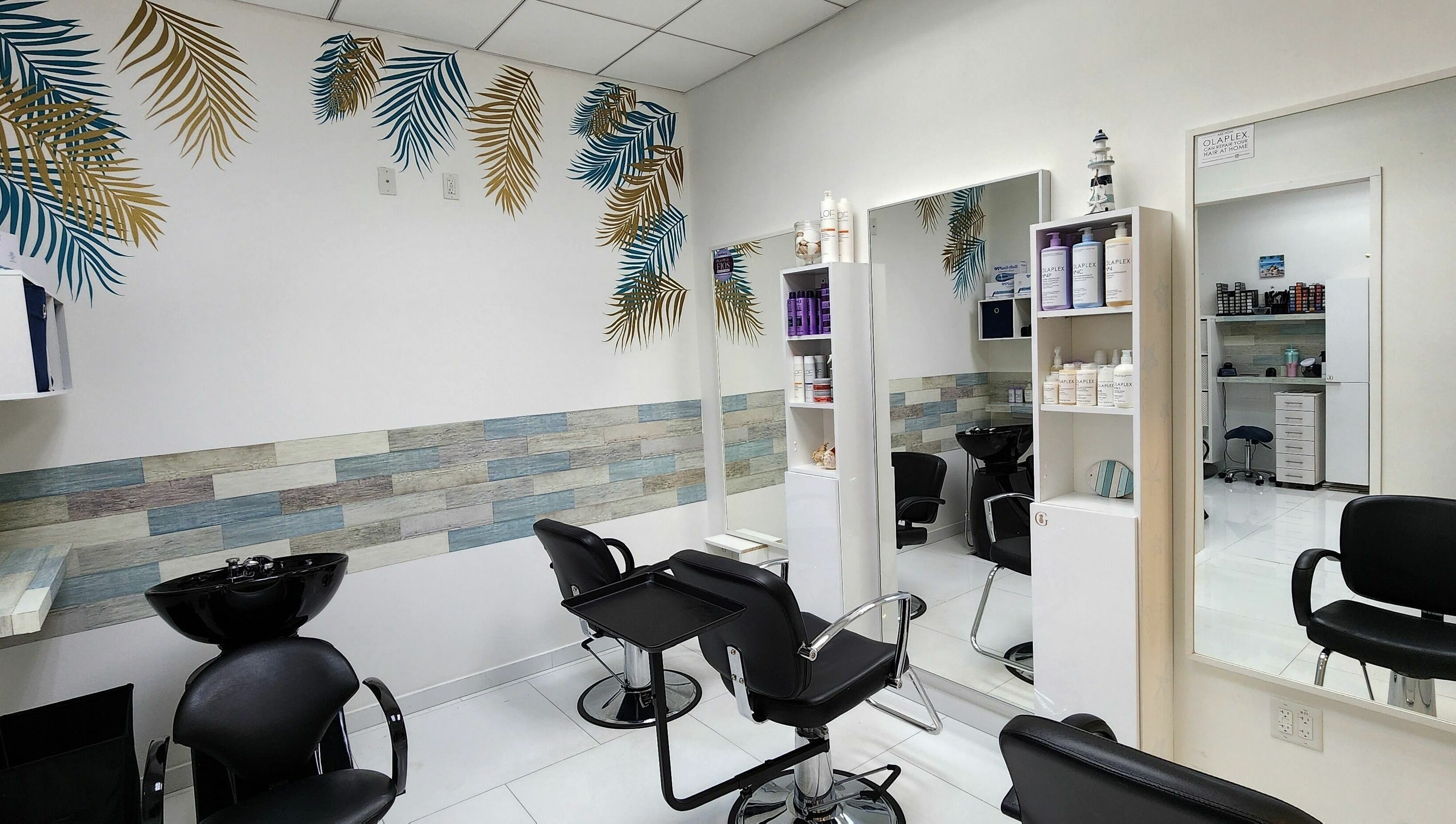 Chic salon interior at Gemproimage, Miami, Florida, US with stylish décor and modern furnishings.