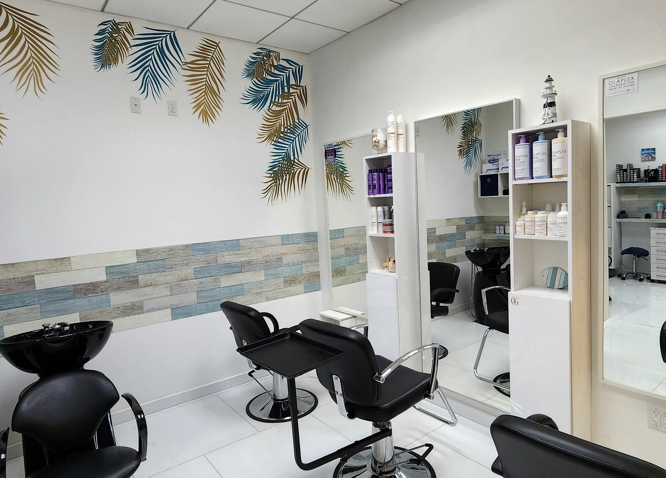 Chic salon interior at Gemproimage, Miami, Florida, US with stylish décor and modern furnishings.