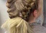 Intricate braided hairstyle at Rose Robson Hair, Kelowna, British Columbia, CA.