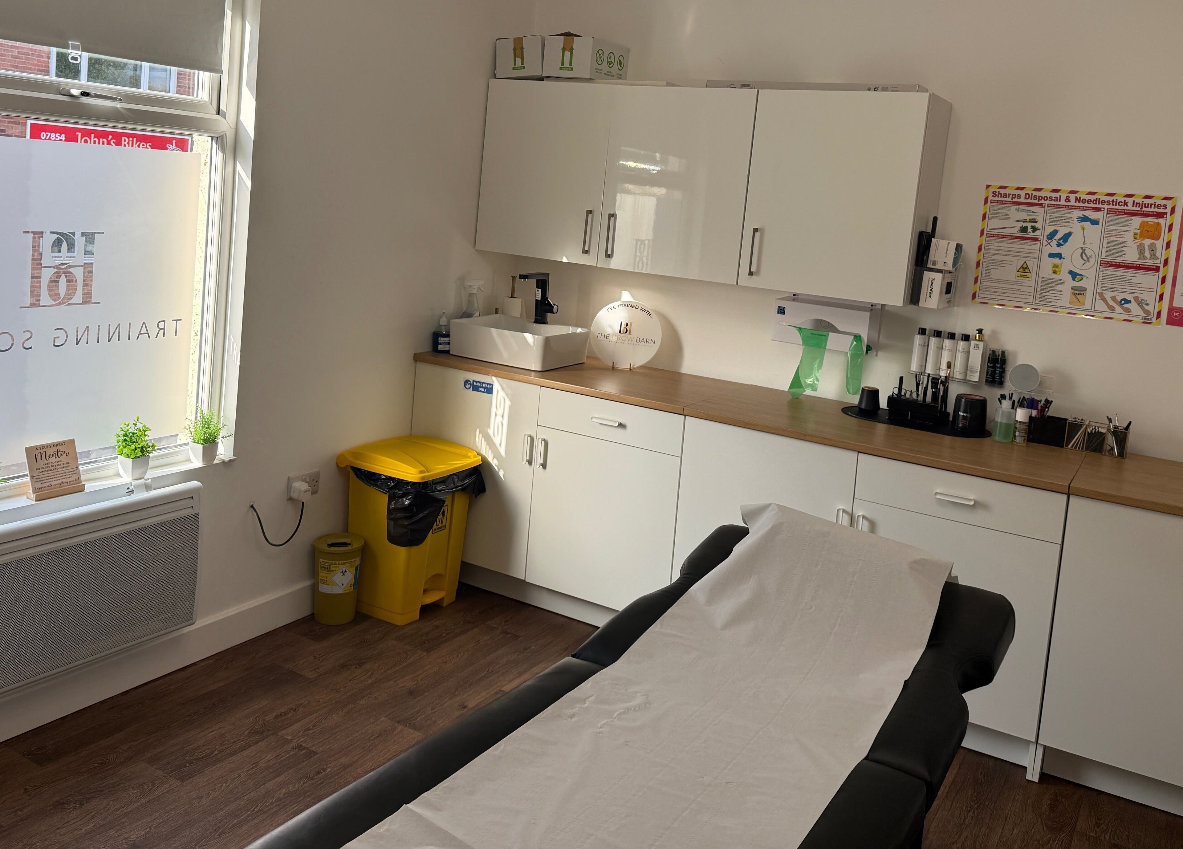 Treatment room at The Brow Barn, Middleton, England, GB with modern decor and cozy ambiance.