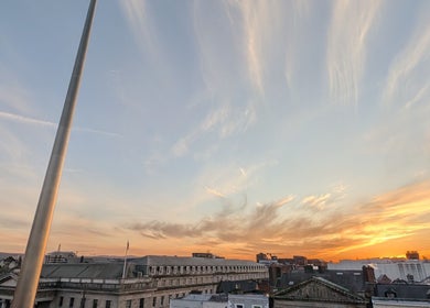 Stunning sunset over Dublin near Organic Joy Tattoo, Dublin, County Dublin, IE.