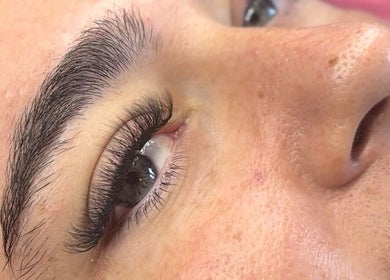 Close-up of expertly styled eyelashes at The AC Studio, Naas, County Kildare, IE.