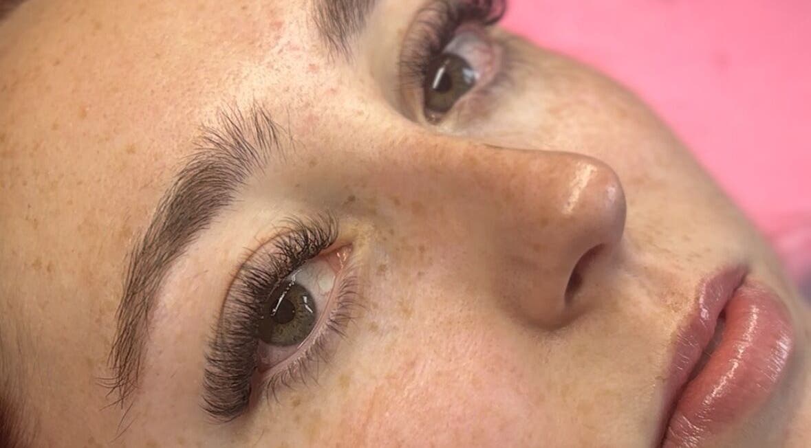Close-up of lush eyelash extensions at The AC Studio in Naas, County Kildare, IE for enhancing natural beauty.