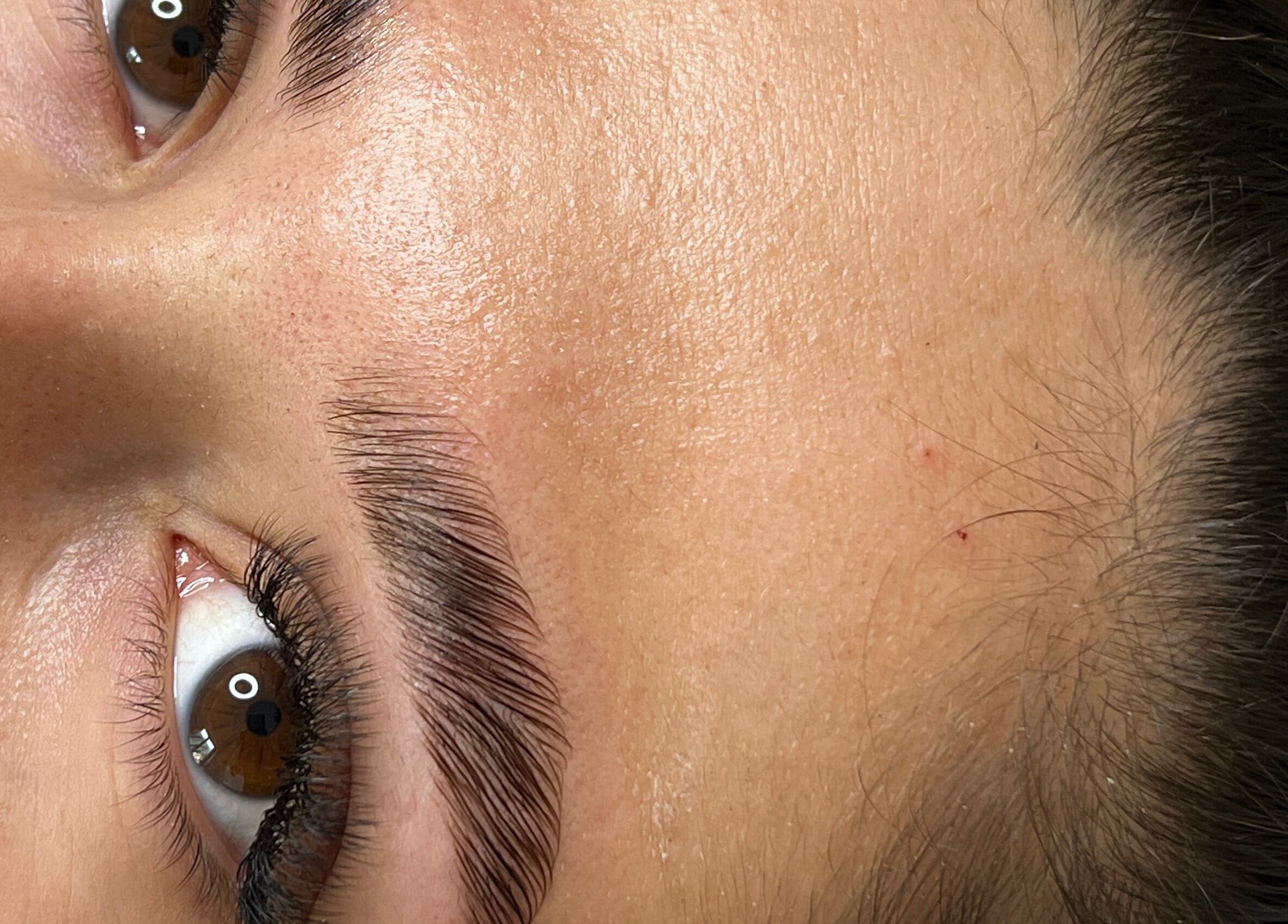 Sourcils magnifiquement stylisés à Naj Lashes, Lavancia-epercy, FR, démontrent une finition impeccable.