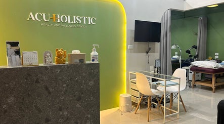 Reception at Acuholistic Health Center, Quezon City, Metro Manila, PH featuring modern decor and welcoming ambiance.