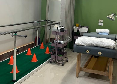 Therapy room at Acuholistic Health Center, Quezon City, Metro Manila, PH with equipment for wellness treatments.