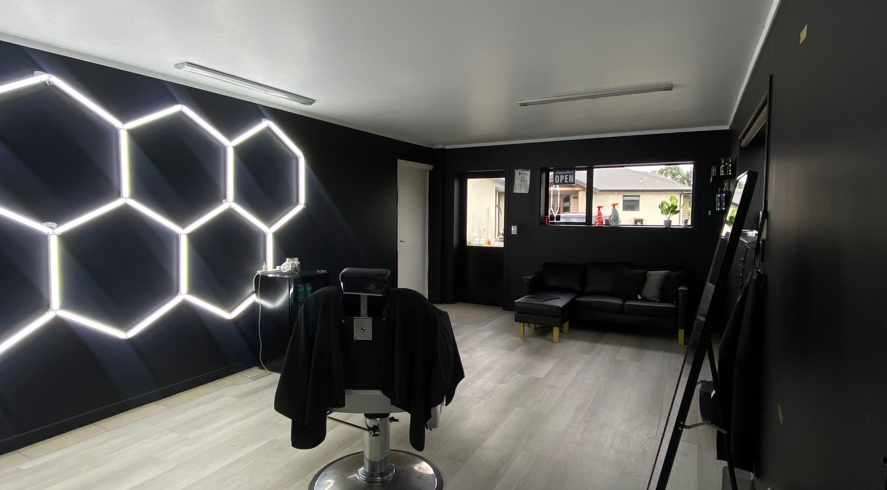 Chic interior of MJS Studio in Te Awamutu, Waikato, NZ with sleek decor and comfortable seating.