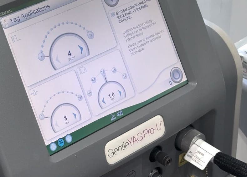 Laser equipment interface at Aesthetix Luxe, Punchbowl, New South Wales, AU, highlighting advanced technology.