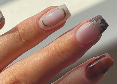 Stylish nail art showcased at Beauty By Meka - Home Salon in Kirkcaldy, Scotland, GB.