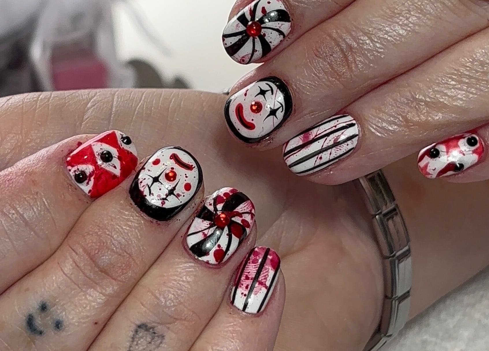 Creative nail art design at Beauty by Meka - Home Salon, Kirkcaldy, Scotland, GB.