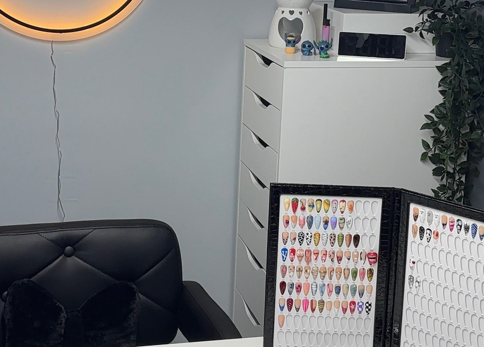 Nail art display at Beauty by Meka - Home Salon in Kirkcaldy, Scotland, GB showcasing diverse designs.