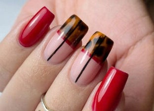 Stylish nail art design seen at Amis City Spa, Beauty & Hair Salon in Il-belt Valletta, MT.