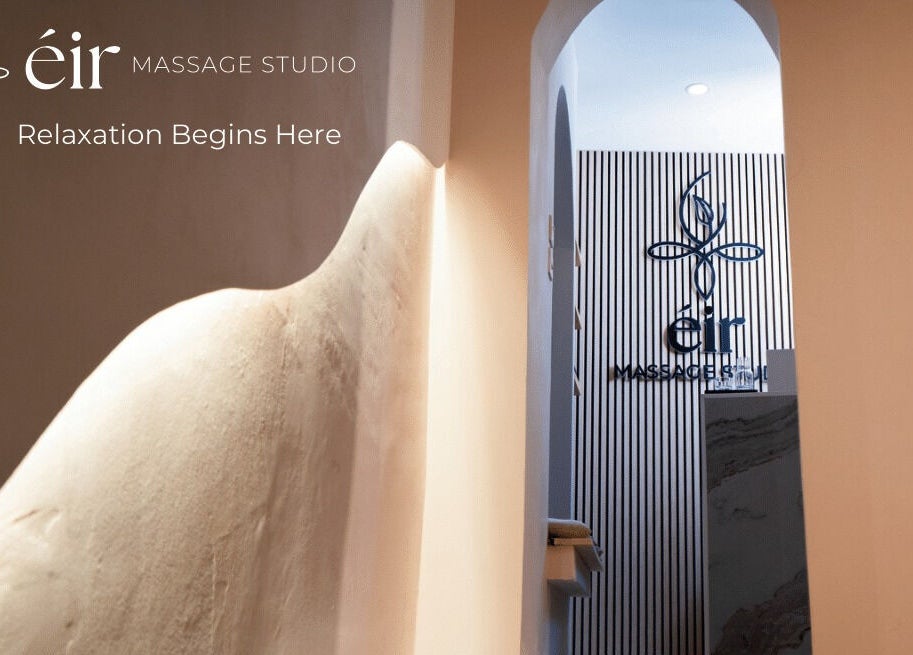 Elegant hallway at éir Massage Studio, Tas-sliema, MT, inviting relaxation and wellness.